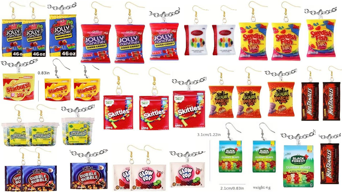 Jewelry 03: Skittles, Starburst, Jolly Ranchers, Sour Patch, Swedish Fish & Misc