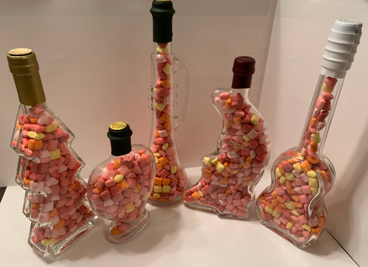 Freeze Dried Mini Fruity Star Crunch & Reusable Glass Bottle